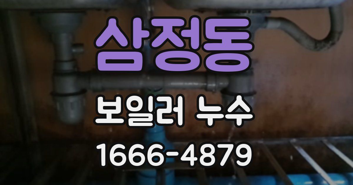 삼정동 보일러 누수