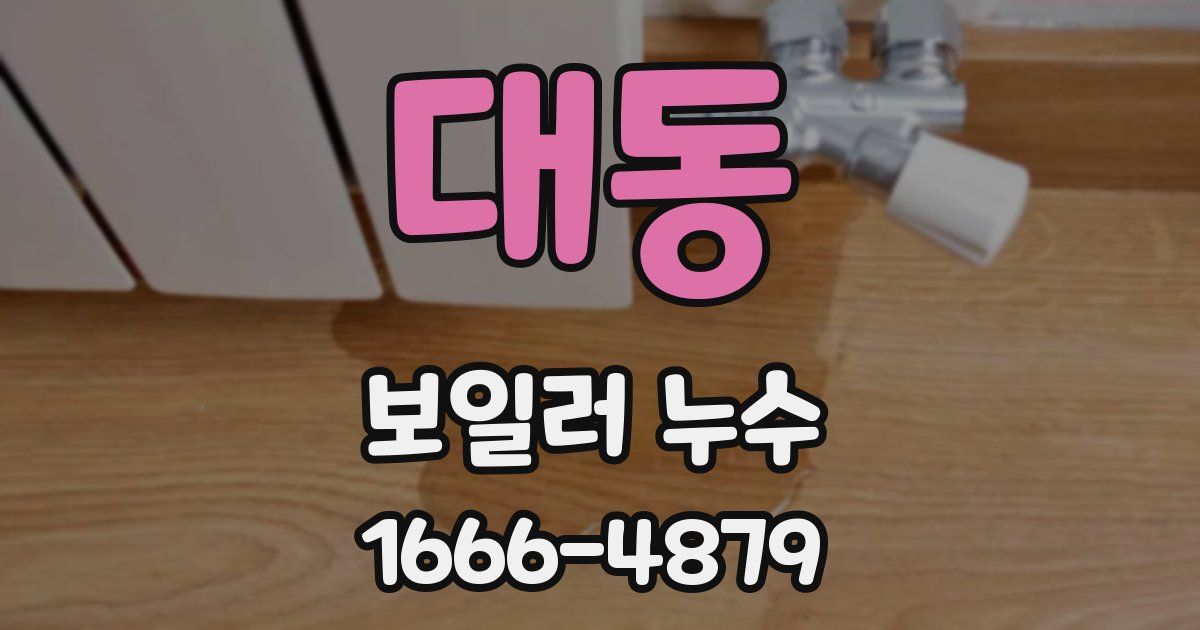 대동 보일러 누수