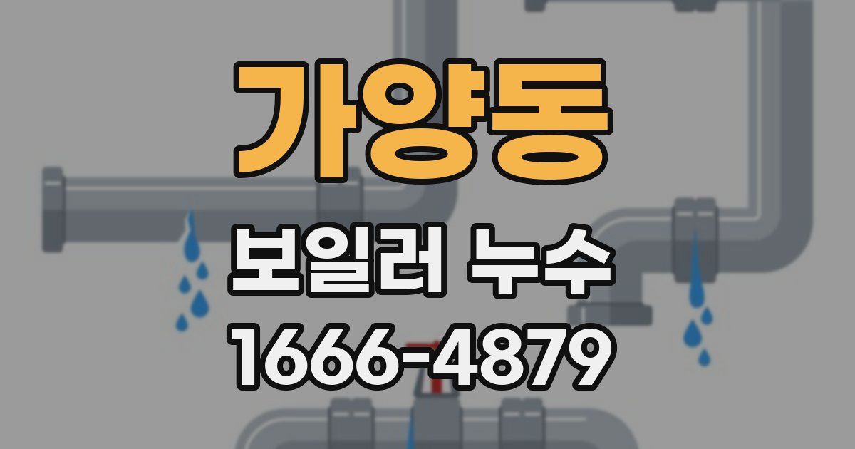 가양동 보일러 누수