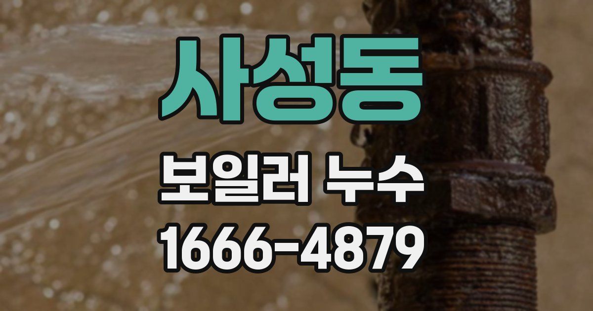 사성동 보일러 누수