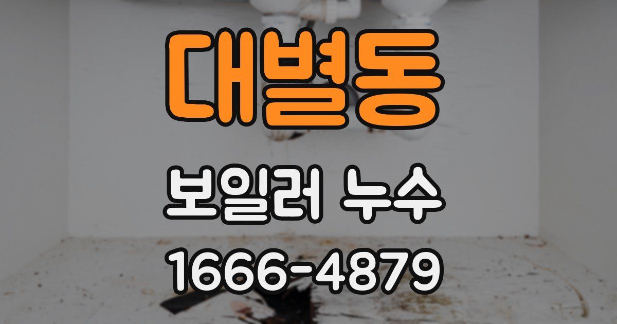 대별동 보일러 누수