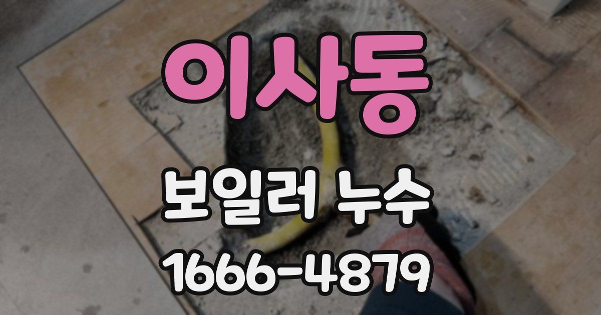 이사동 보일러 누수