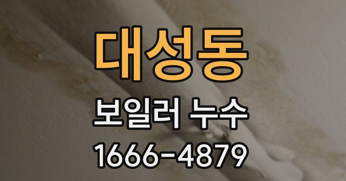 대성동 보일러 누수