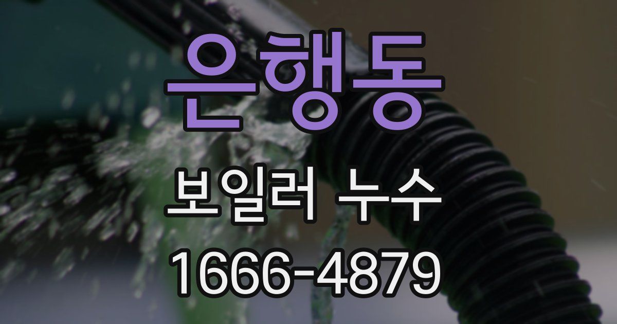 은행동 보일러 누수