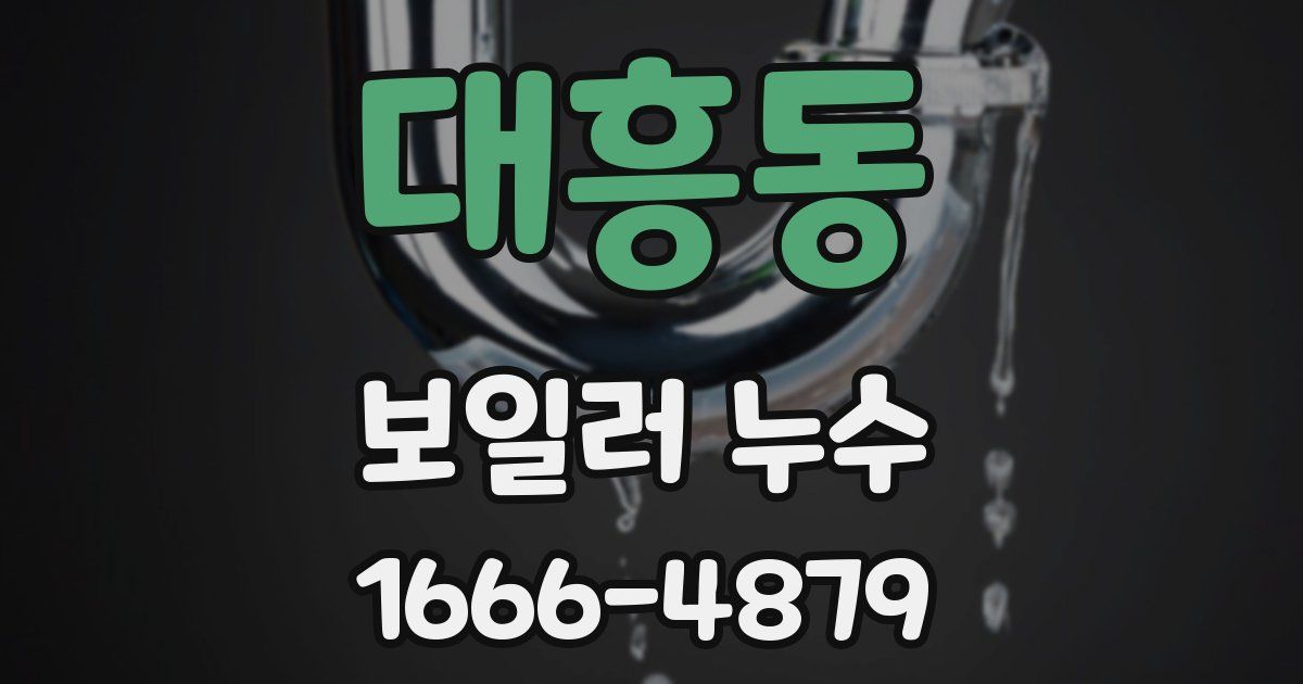 대흥동 보일러 누수