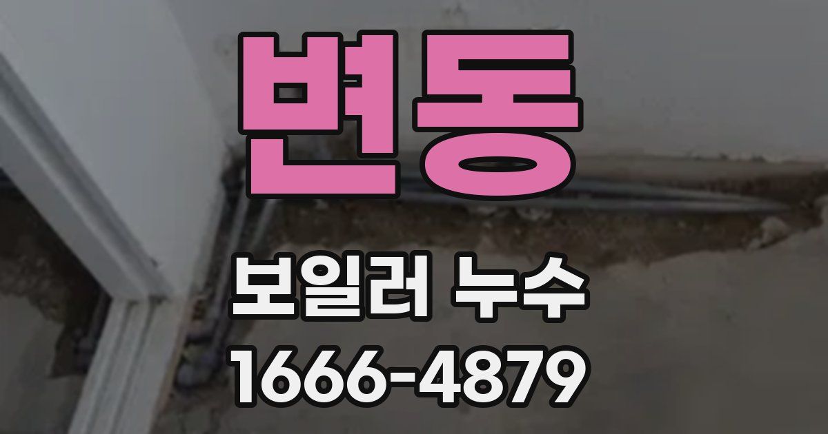 변동 보일러 누수