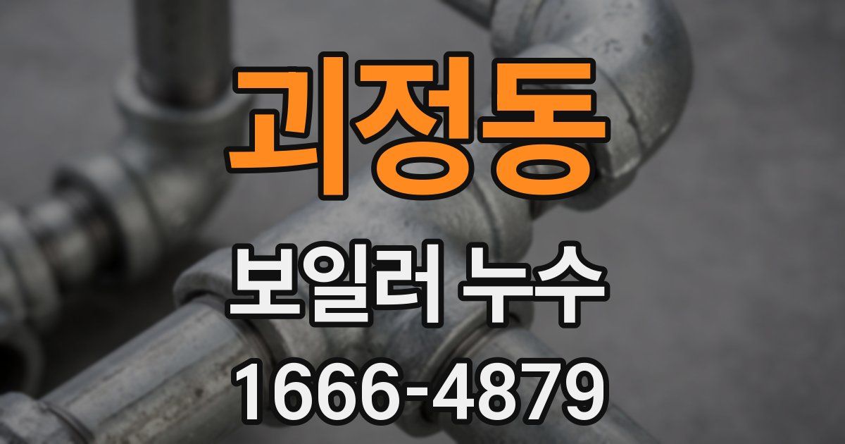 괴정동 보일러 누수