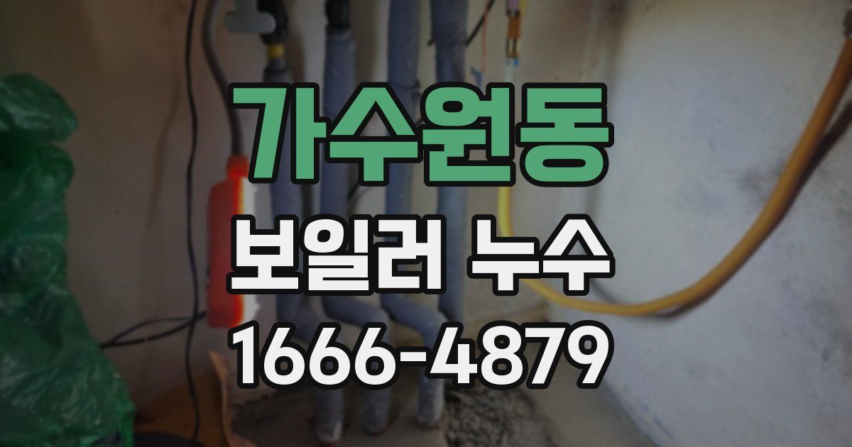 가수원동 보일러 누수