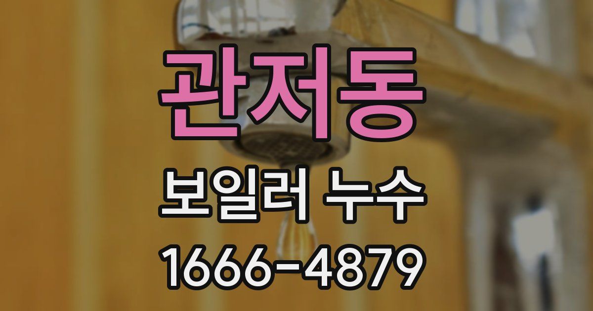 관저동 보일러 누수