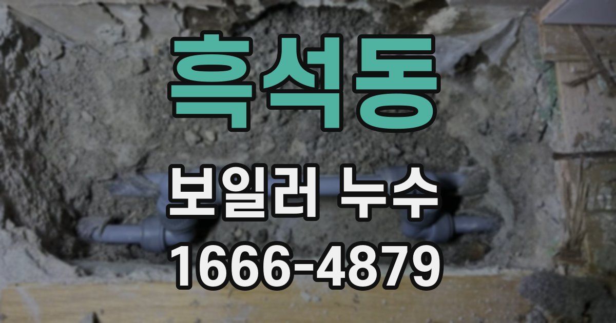 흑석동 보일러 누수
