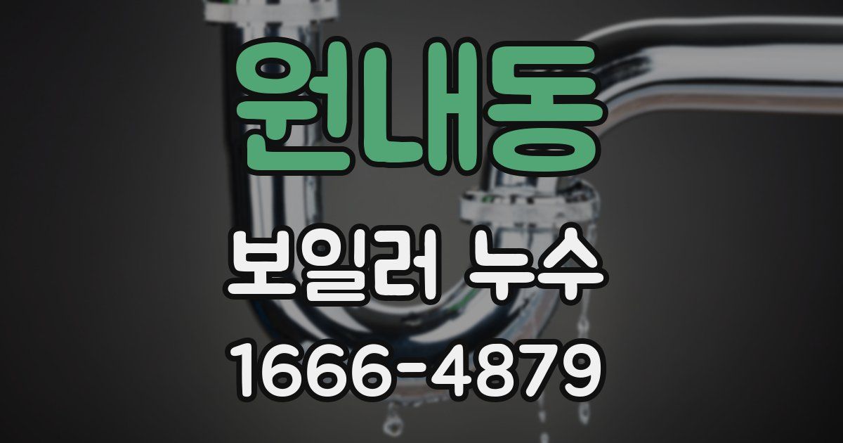 원내동 보일러 누수