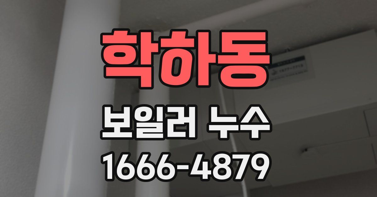 학하동 보일러 누수