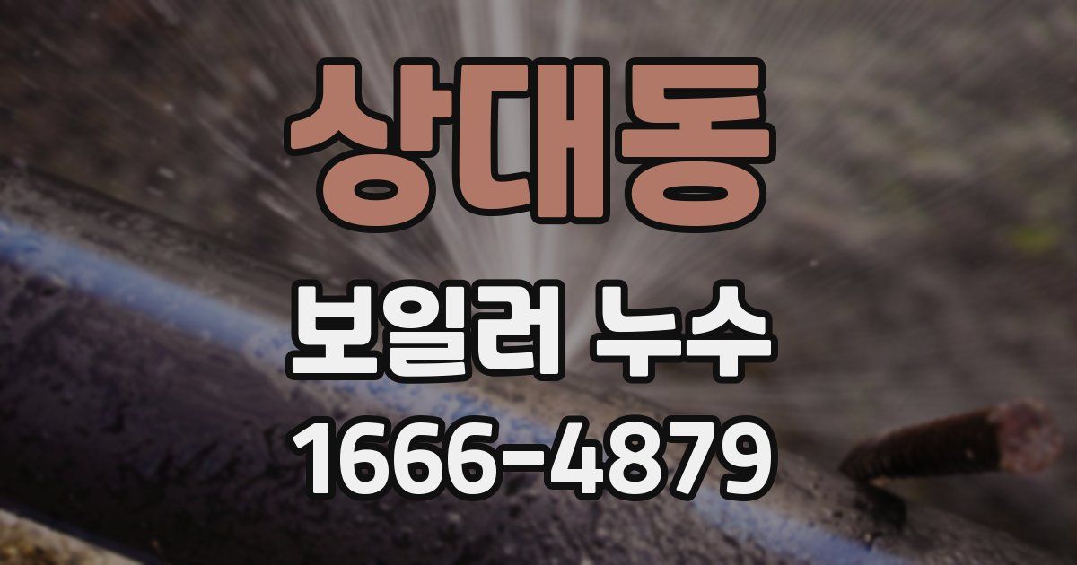 상대동 보일러 누수