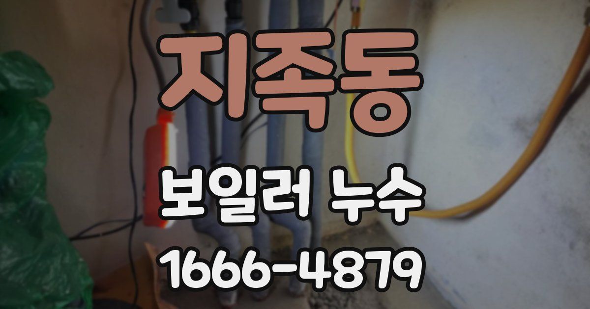 지족동 보일러 누수