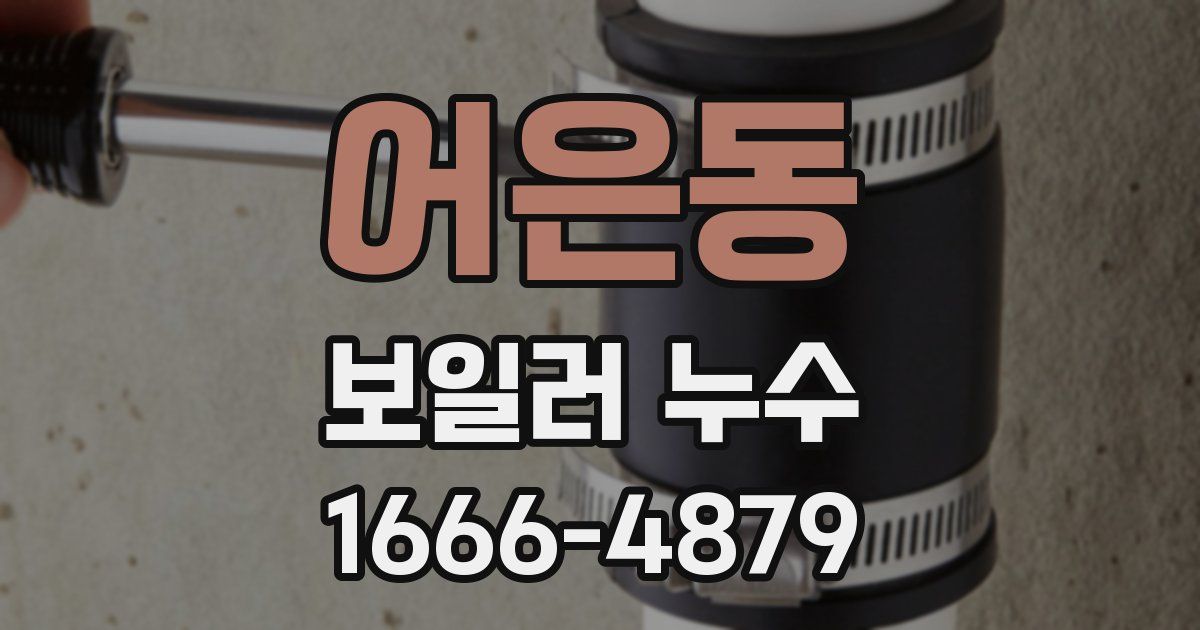 어은동 보일러 누수