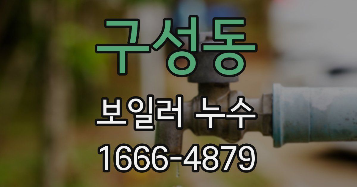 구성동 보일러 누수