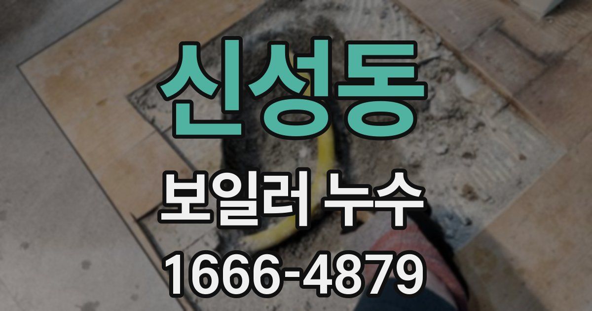 신성동 보일러 누수