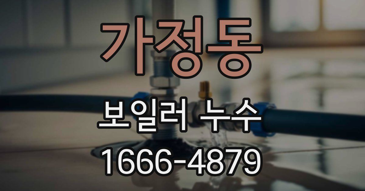 가정동 보일러 누수