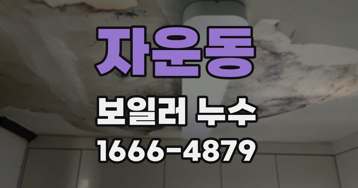 자운동 보일러 누수