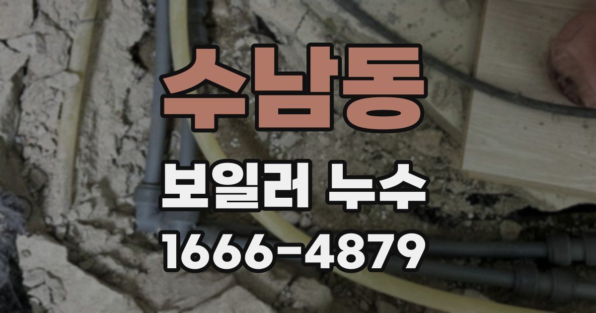 수남동 보일러 누수