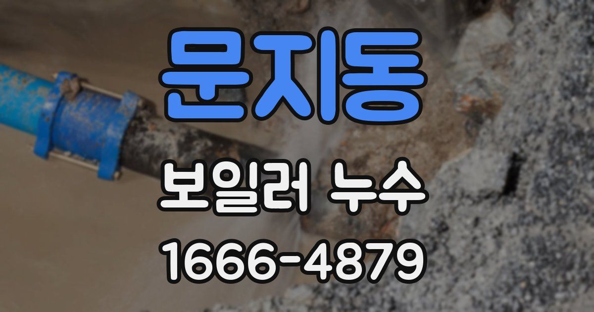문지동 보일러 누수