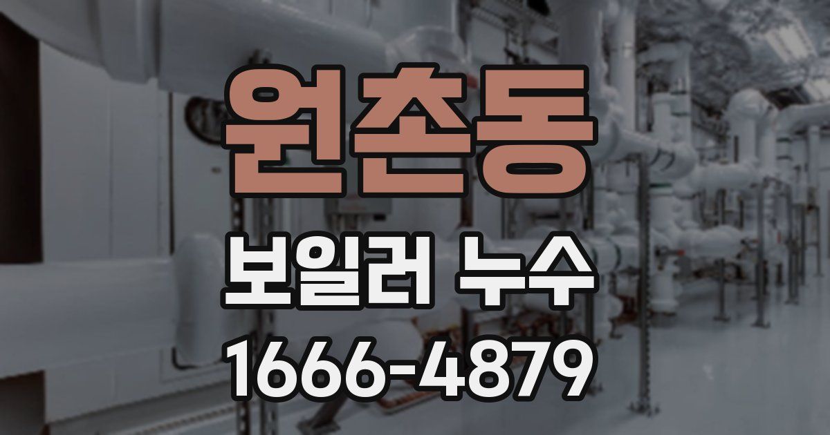 원촌동 보일러 누수