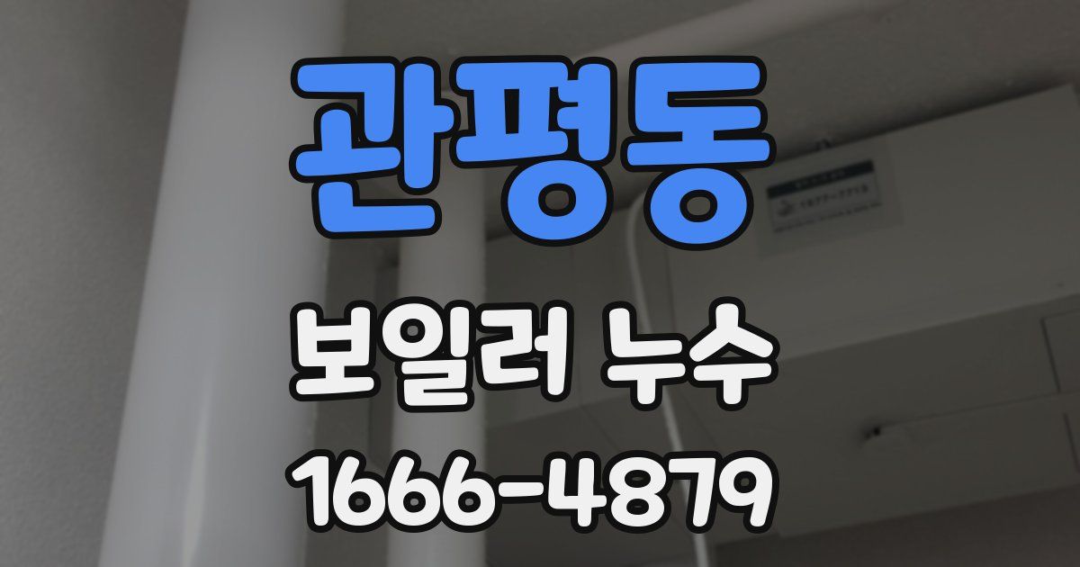 관평동 보일러 누수