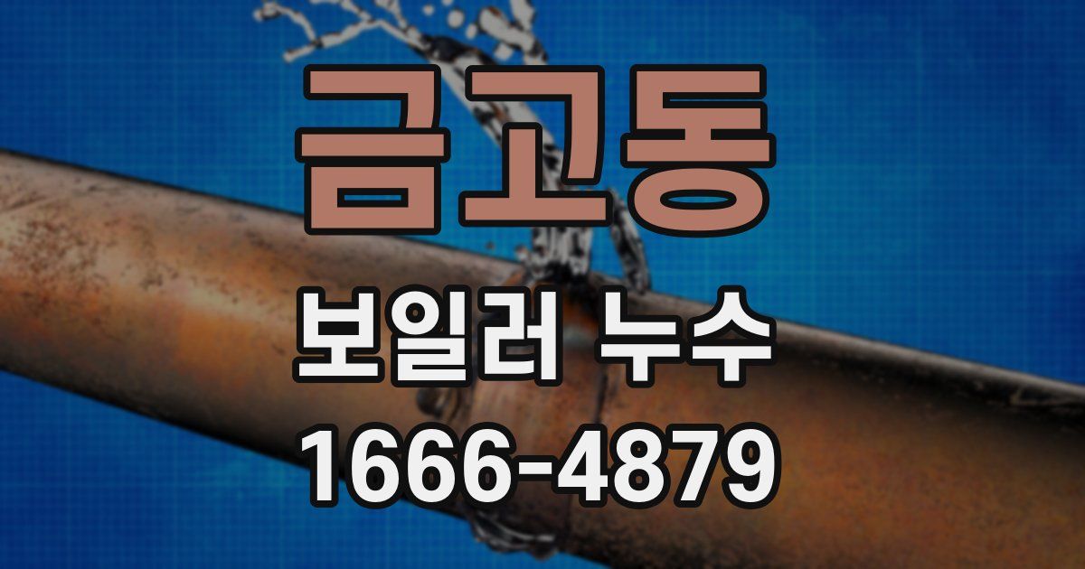 금고동 보일러 누수