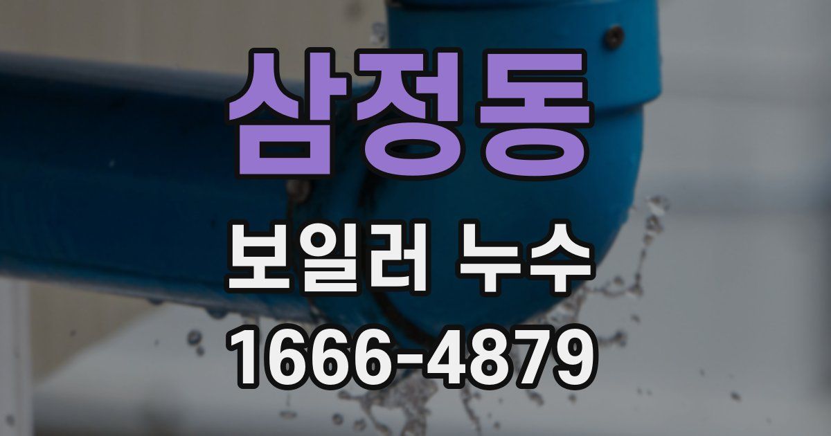 삼정동 보일러 누수