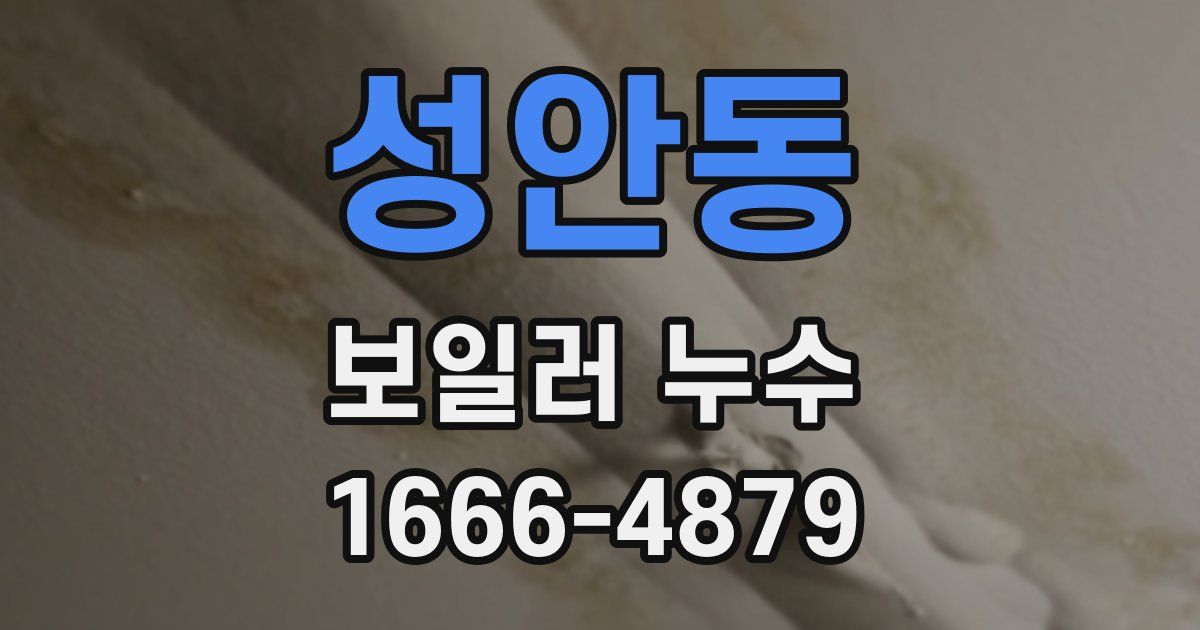 성안동 보일러 누수