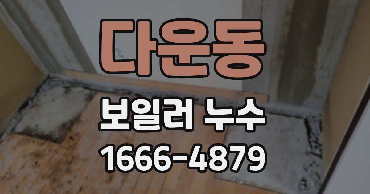 다운동 보일러 누수