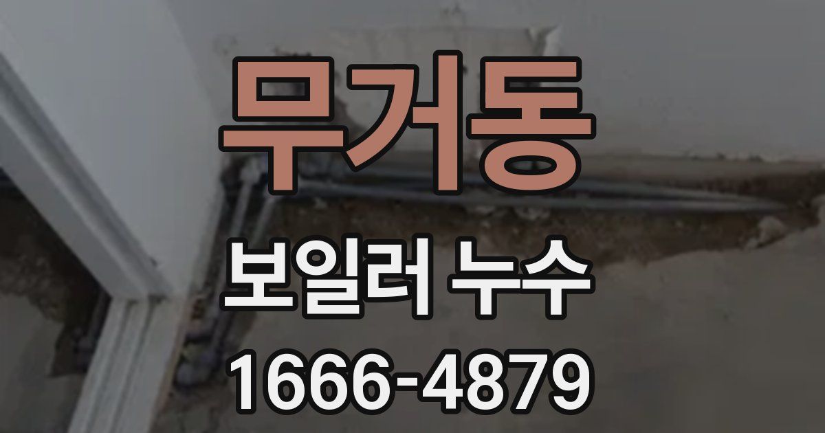 무거동 보일러 누수