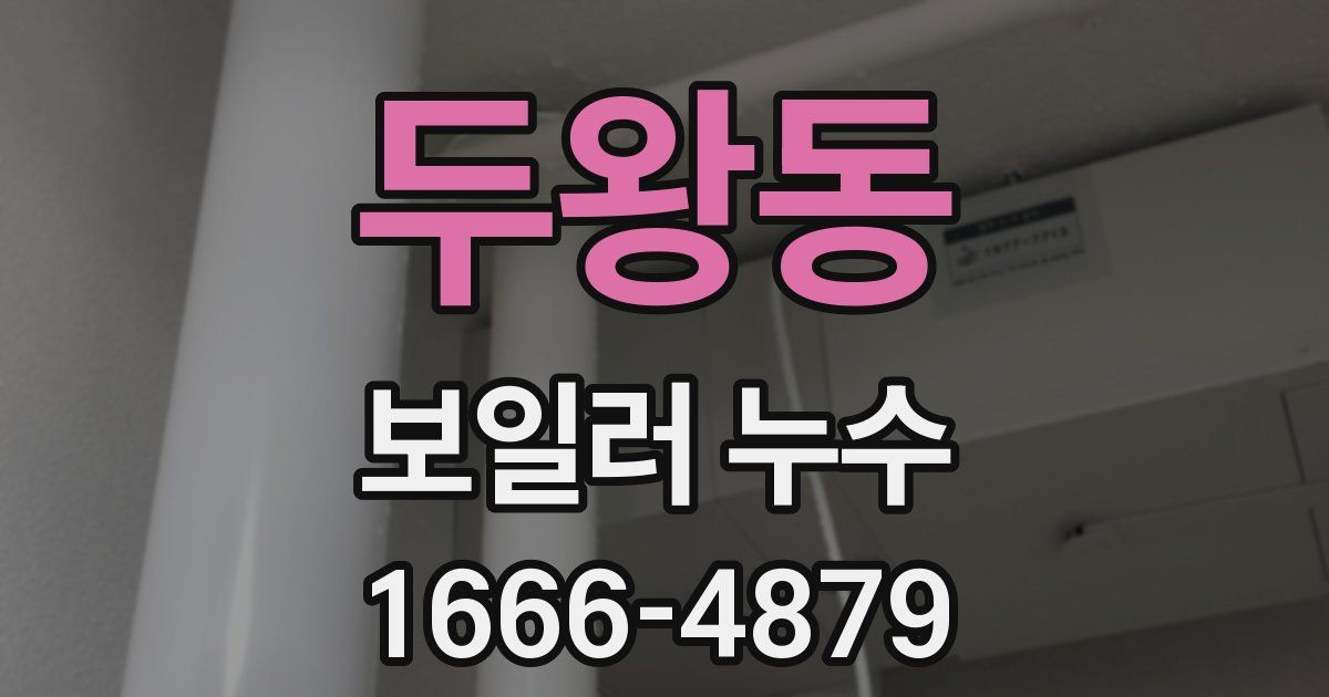 두왕동 보일러 누수