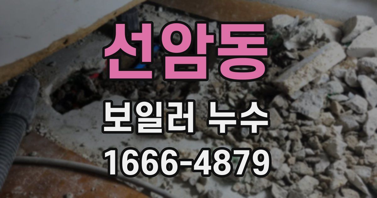 선암동 보일러 누수