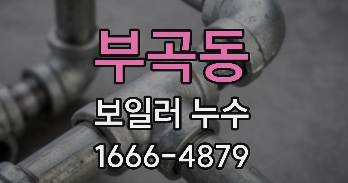 부곡동 보일러 누수