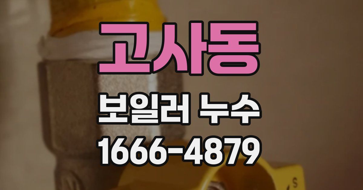 고사동 보일러 누수