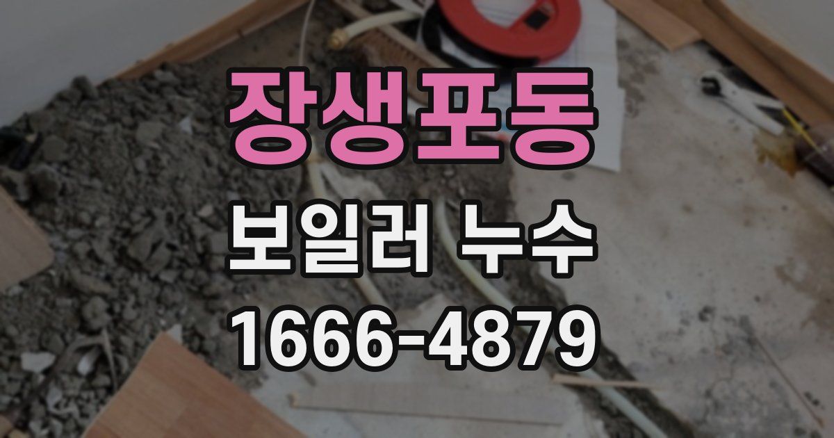 장생포동 보일러 누수