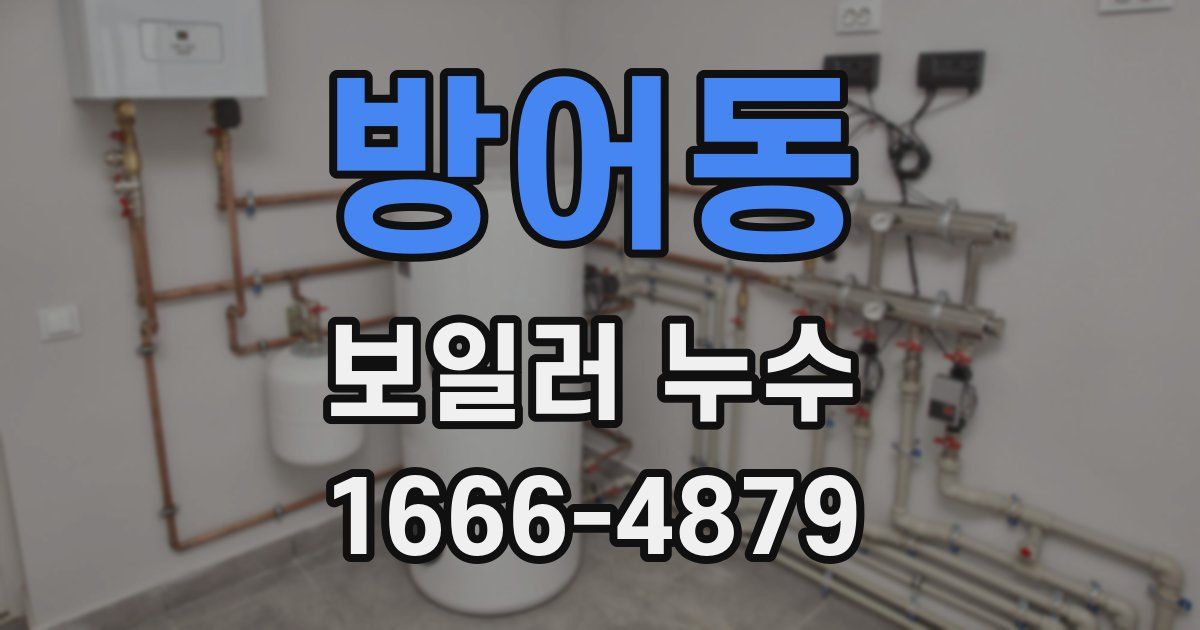 방어동 보일러 누수