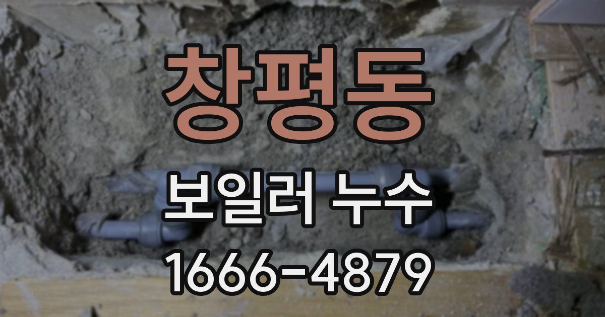 창평동 보일러 누수