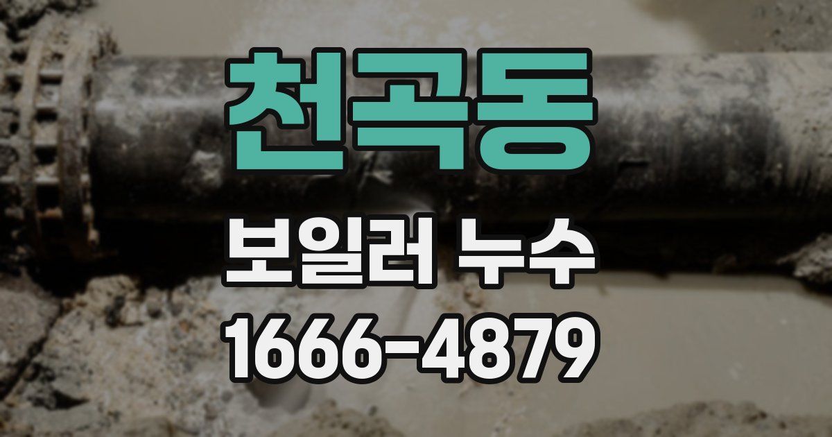 천곡동 보일러 누수