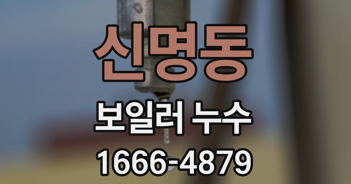 신명동 보일러 누수