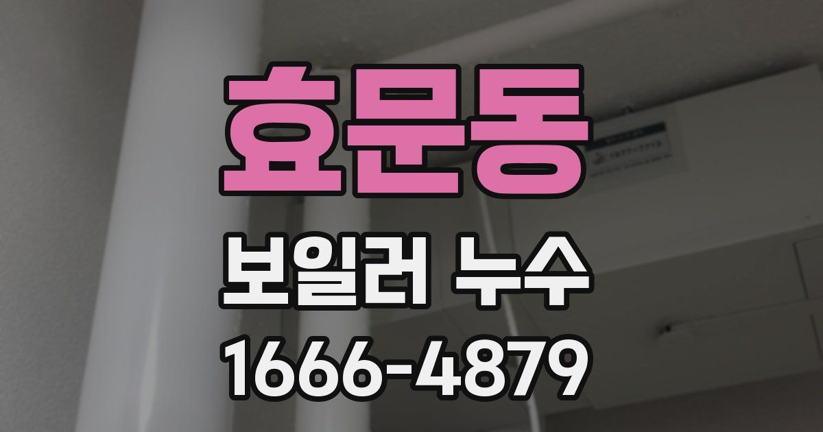효문동 보일러 누수