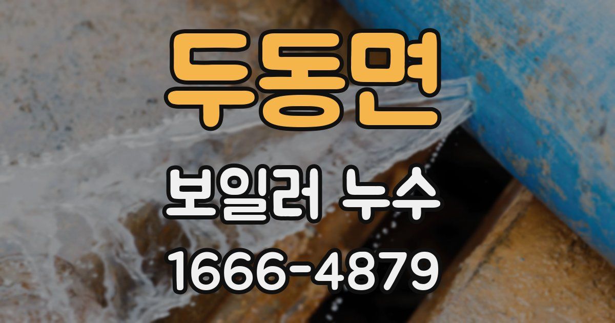 두동면 보일러 누수