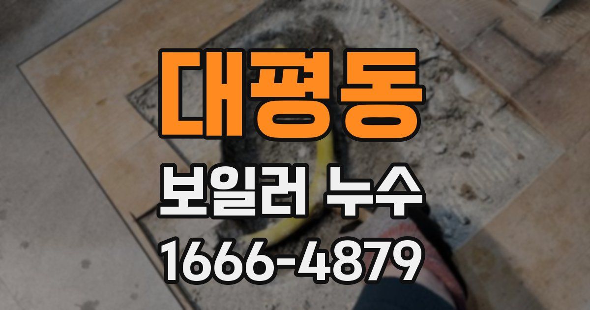 대평동 보일러 누수