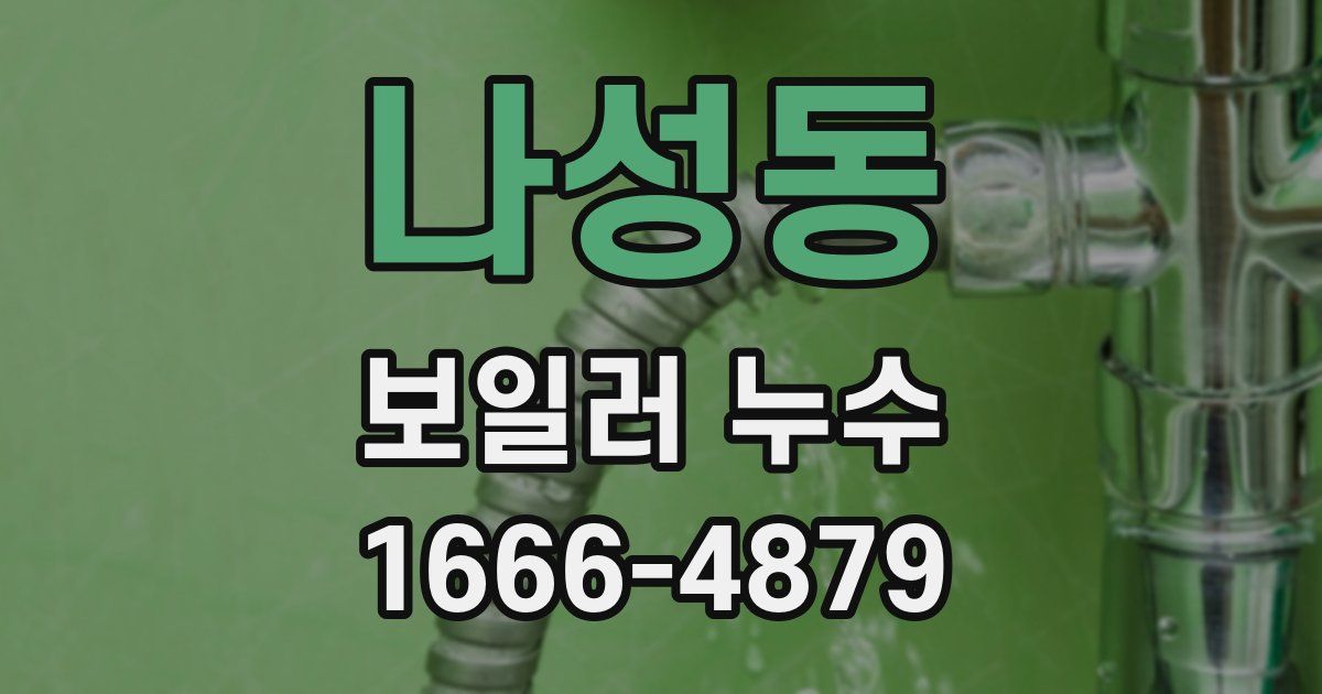 나성동 보일러 누수