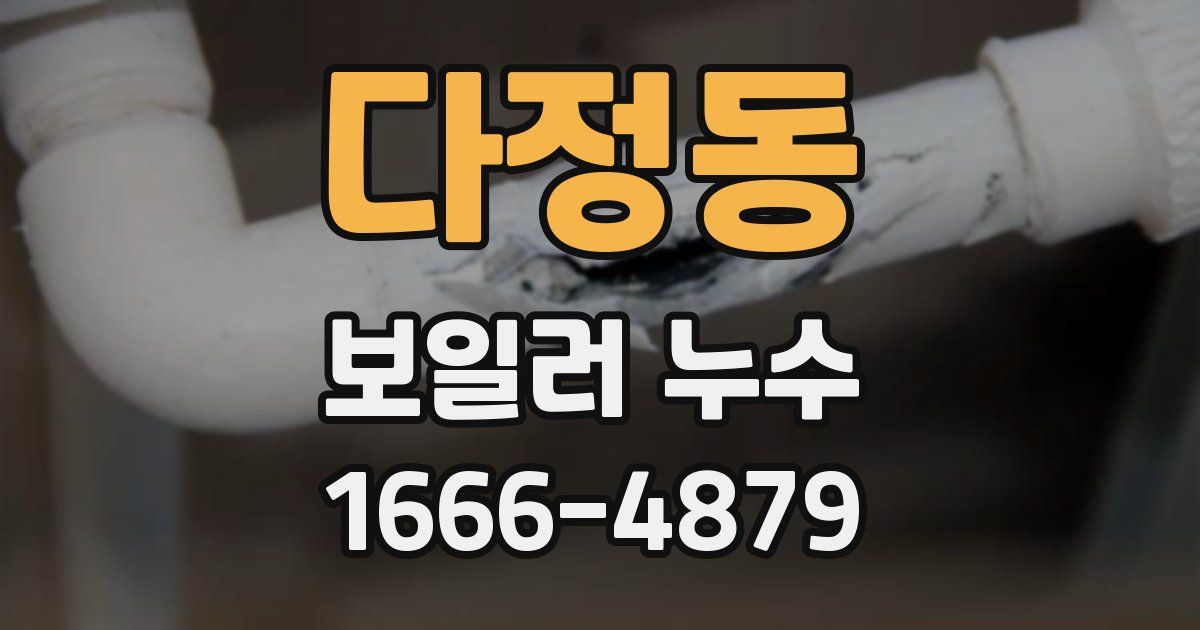 다정동 보일러 누수
