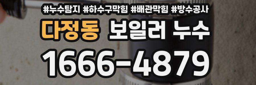 다정동 보일러 누수
