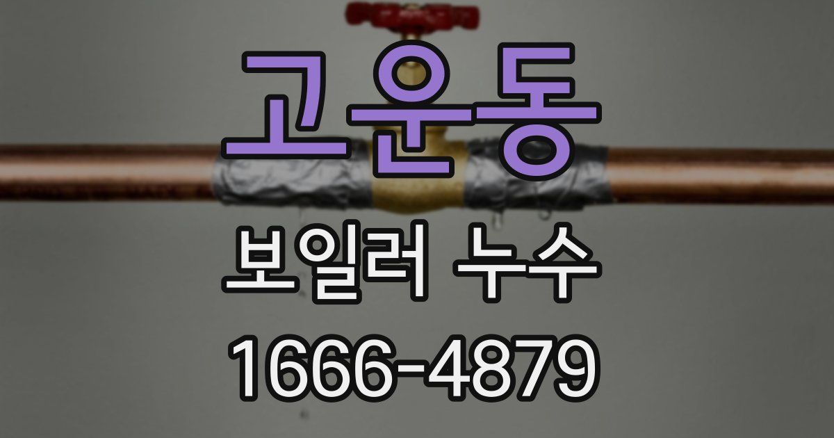 고운동 보일러 누수