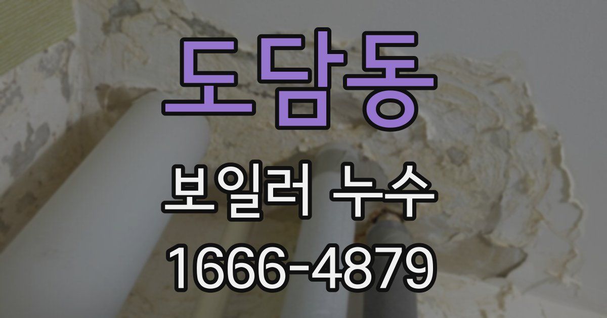 도담동 보일러 누수