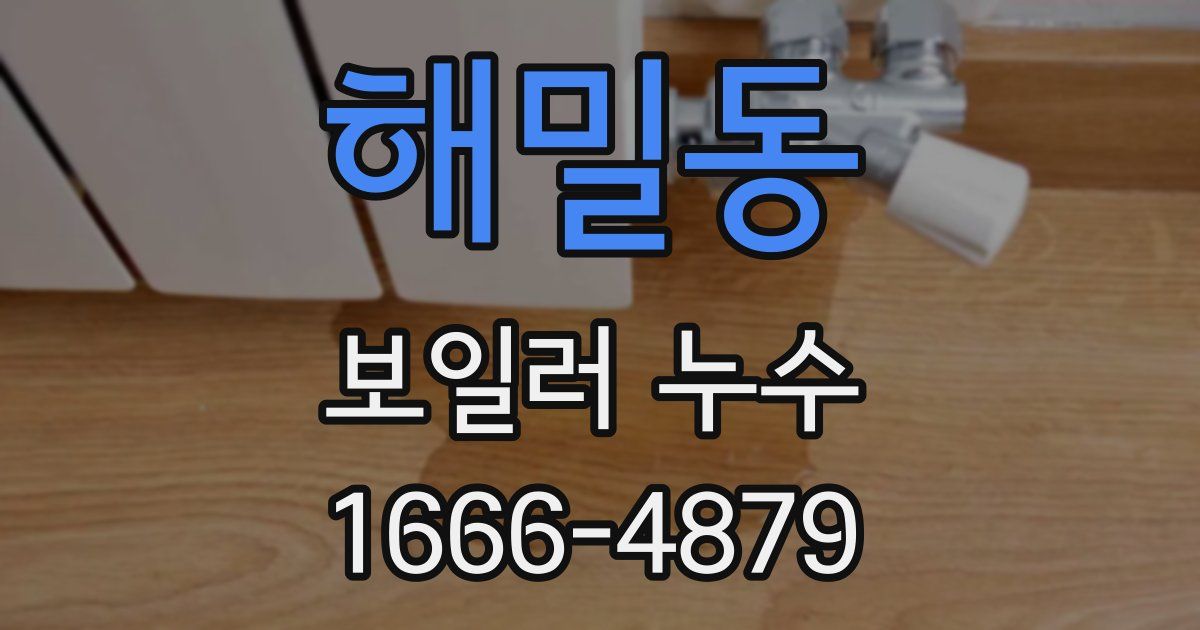 해밀동 보일러 누수
